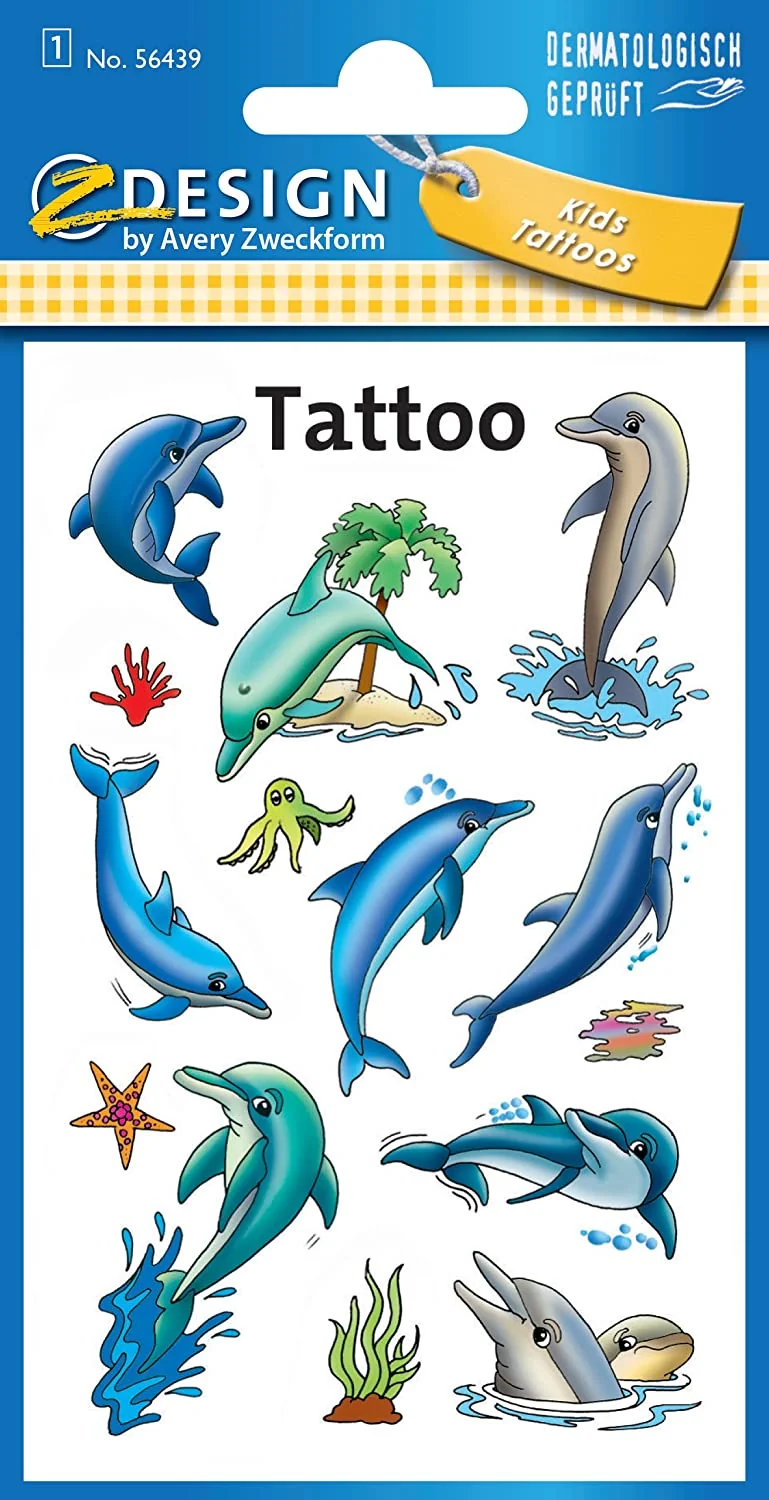 ZDesign KIDS Kinder-Tattoos "Delfine", bunt (EAN: 4004182564394)