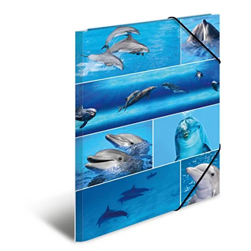 HERMA Eckspannermappe "Delfine", aus Karton, DIN A3 (EAN: 4008705192217)