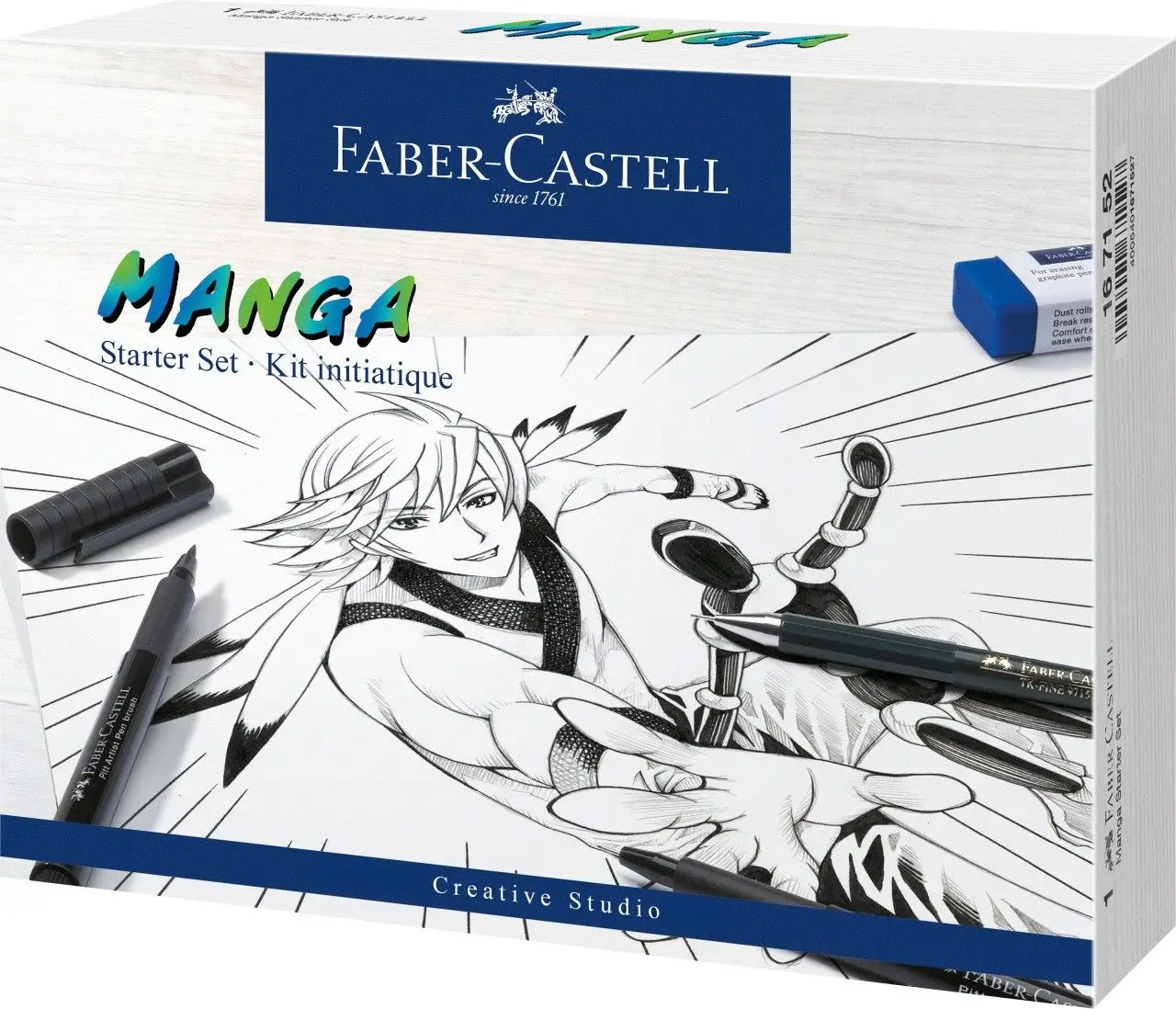 FABER-CASTELL Tuschestift PITT artist pen Manga Starter Set, schwarz (EAN: 4005401671527)