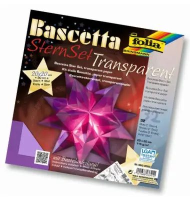 folia Faltblätter Bascetta-Stern, violett-transparent (EAN: 4001868033410)