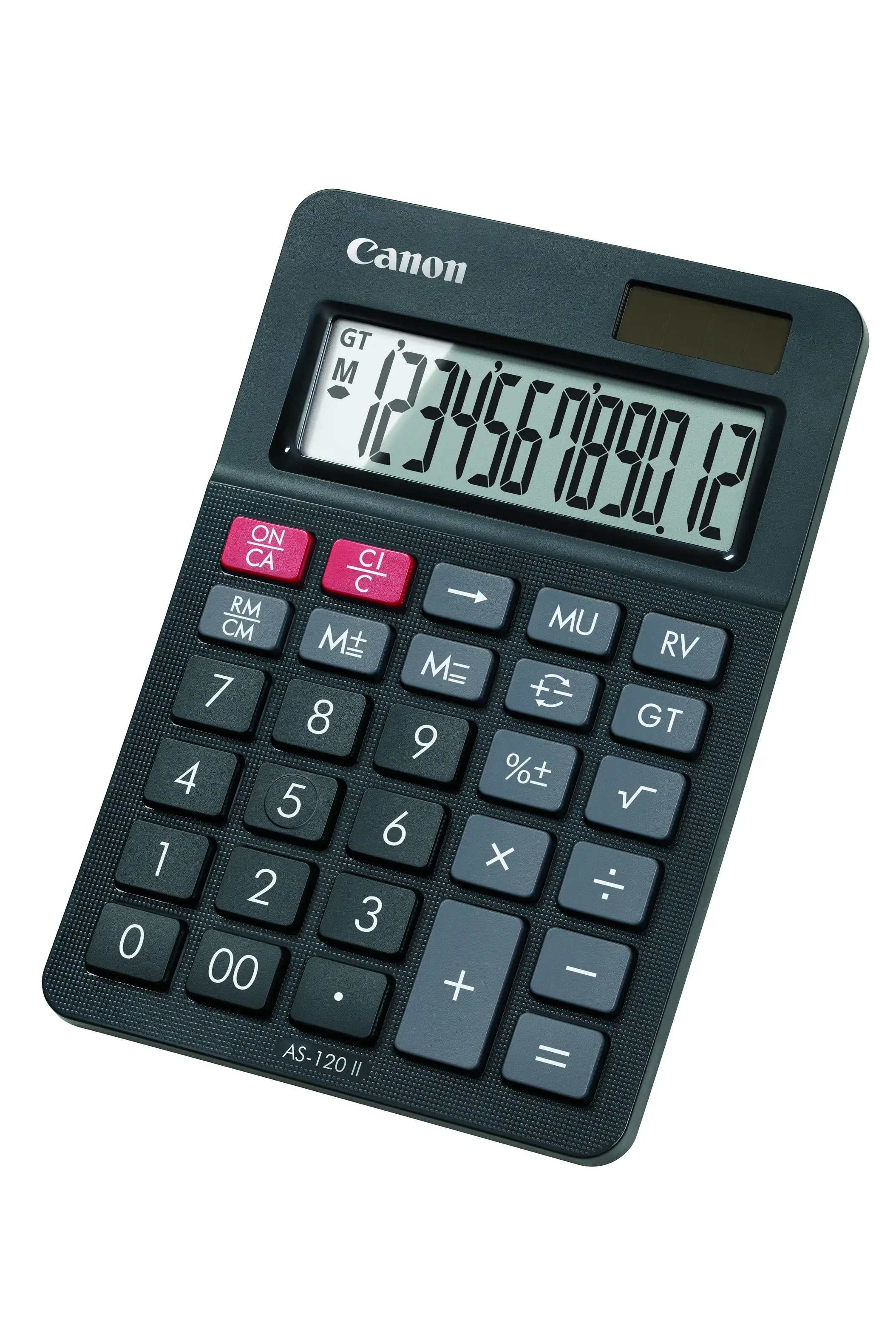 Canon Tischrechner AS-120 II, Solar-/ Batteriebetrieb (EAN: 4549292108538)