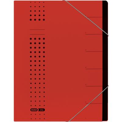 ELBA chic-Ordnungsmappe, A4 rot, Fächer 1-7, Karton (EAN: 4002030421035)