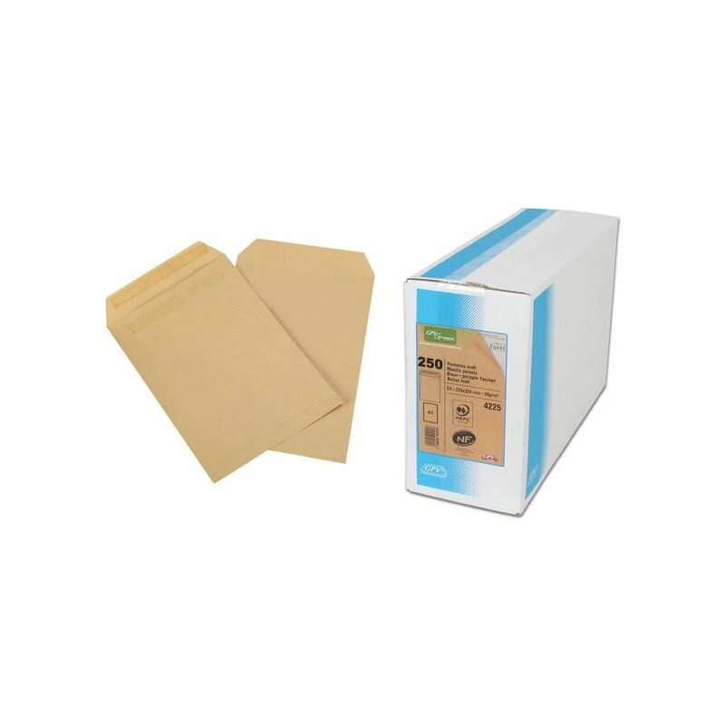 GPV Versandtaschen, C4, 229 x 324 mm, braun, mit Fenster (EAN: 3250650042289)