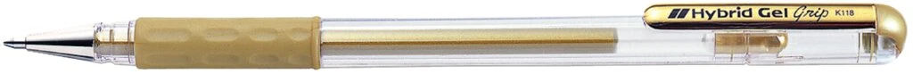 Pentel Gel-Tintenroller Hybrid Gel Grip Metallic K118, gold (EAN: 3474377923106)