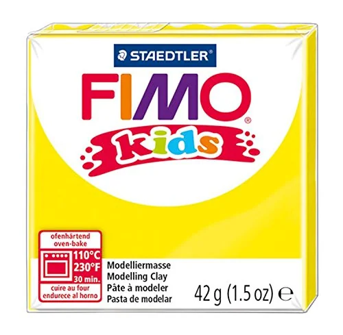 FIMO kids Modelliermasse, ofenhärtend, gelb, 42 g (EAN: 4007817805022)