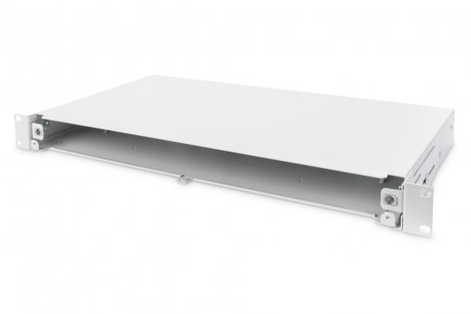 DIGITUS 19" LWL Patchpanel, ausziehbar, 1 HE, lichtgrau (EAN: 4016032458210)