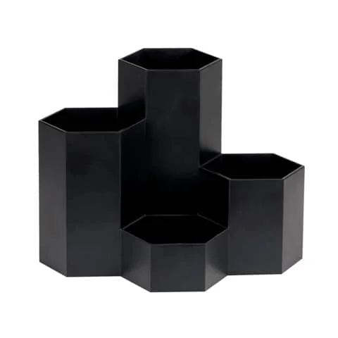 WEDO Multiköcher HONEYCOMB, 4 Fächer, PP, schwarz (EAN: 4003801873121)