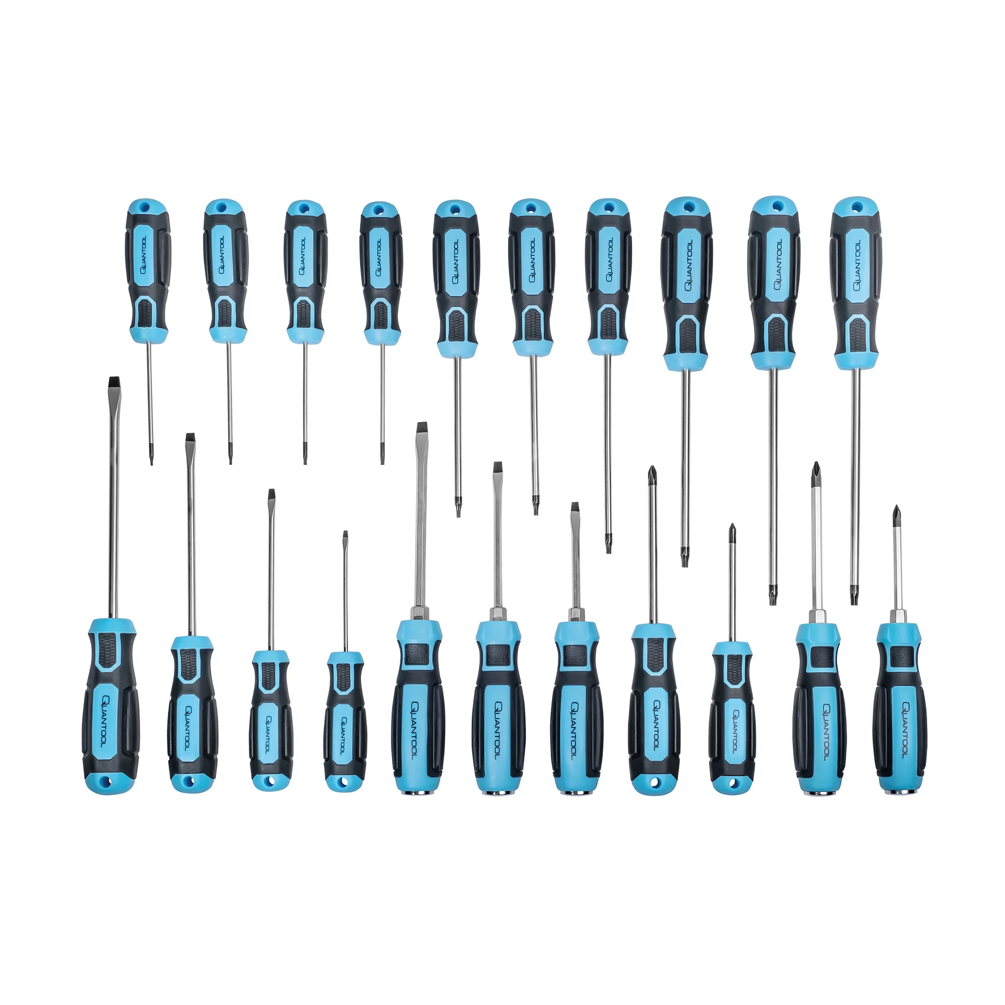 QUANTOOL Schraubendreher-Satz, 21-teilig, schwarz/blau (EAN: 4003315856245)