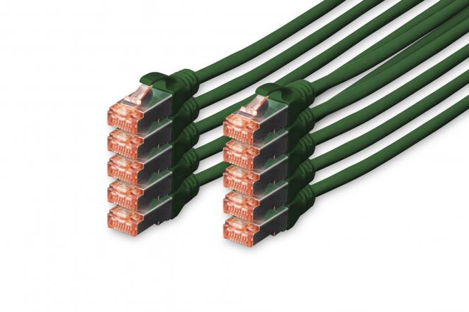 DIGITUS Patchkabel Kat. 6, S/FTP, 2,0 m, grün, Set (EAN: 4016032441724)
