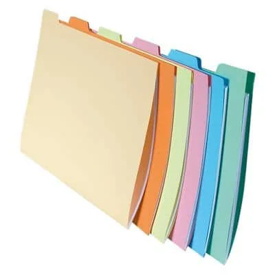 EXACOMPTA Aktenmappe SUPER 210, DIN A4, farbig sortiert, hellblau, sand, gelb, orange, rosa und grün (EAN: 3288583370001)