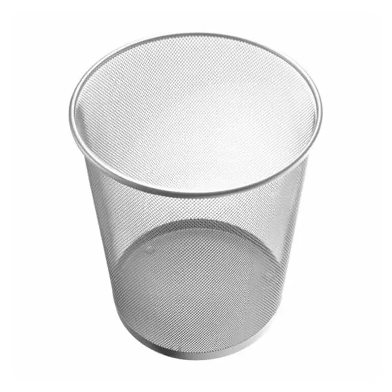 helit Papierkorb "the circle network", 15 Liter, silber (EAN: 4012086011005)