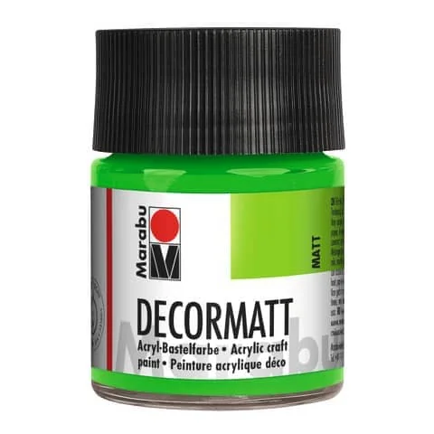 Marabu Acrylfarbe "Decormatt", gelbgrün, 50 ml, im Glas (EAN: 4007751007896)