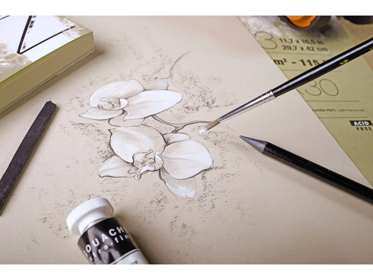 Clairefontaine Zeichenpapierblock PAINT'ON Natur, DIN A4, sandfarben (EAN: 3329680965407)
