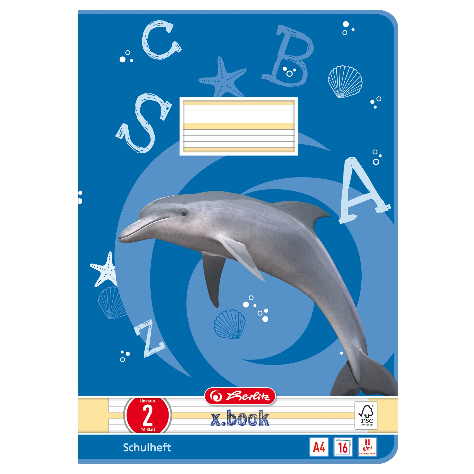 herlitz Schulheft x.book, DIN A4, Lineatur 2 / liniert (EAN: 4008113321704)