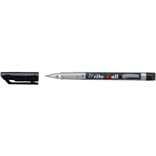 STABILO Permanent-Marker Write-4-all, F, schwarz (EAN: 4006381136396)