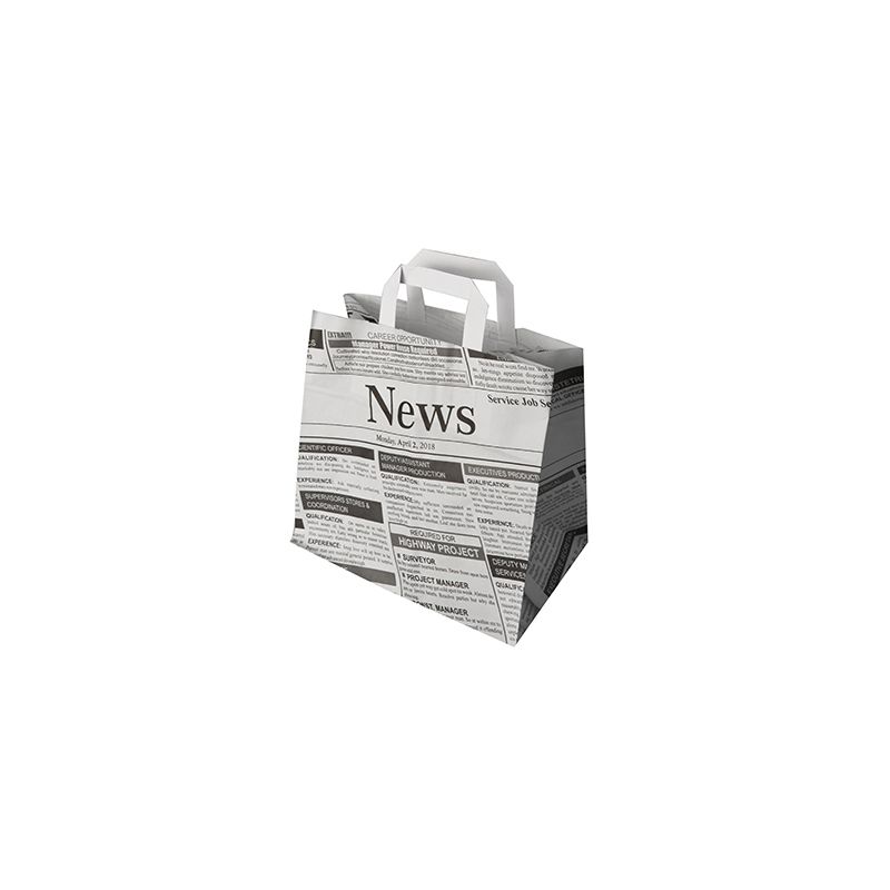 PAPSTAR Tragetasche "Newsprint", 260 x 170 x 250 mm (EAN: 4002911870556)