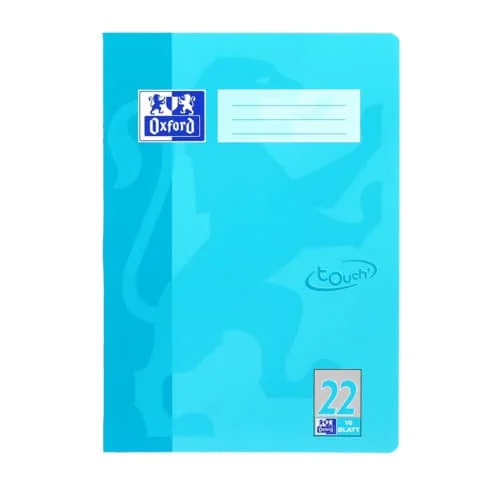 Oxford Schulheft "Touch", DIN A4, Lineatur 22, hellblau (EAN: 4006144005747)