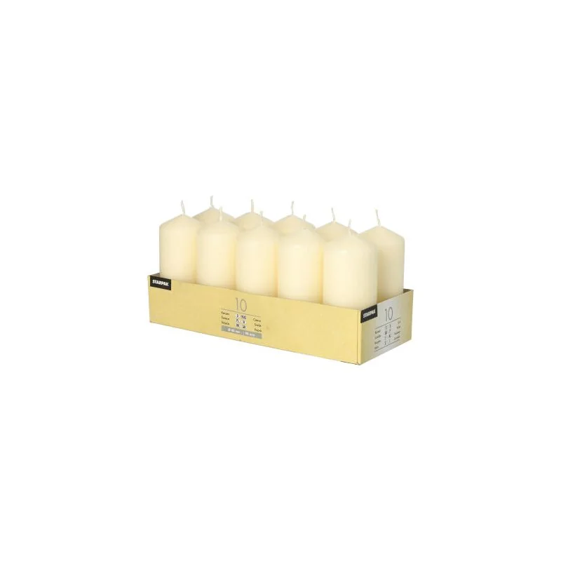STARPAK Stumpenkerze, Durchmesser: 40 mm, creme (EAN: 4002911179123)