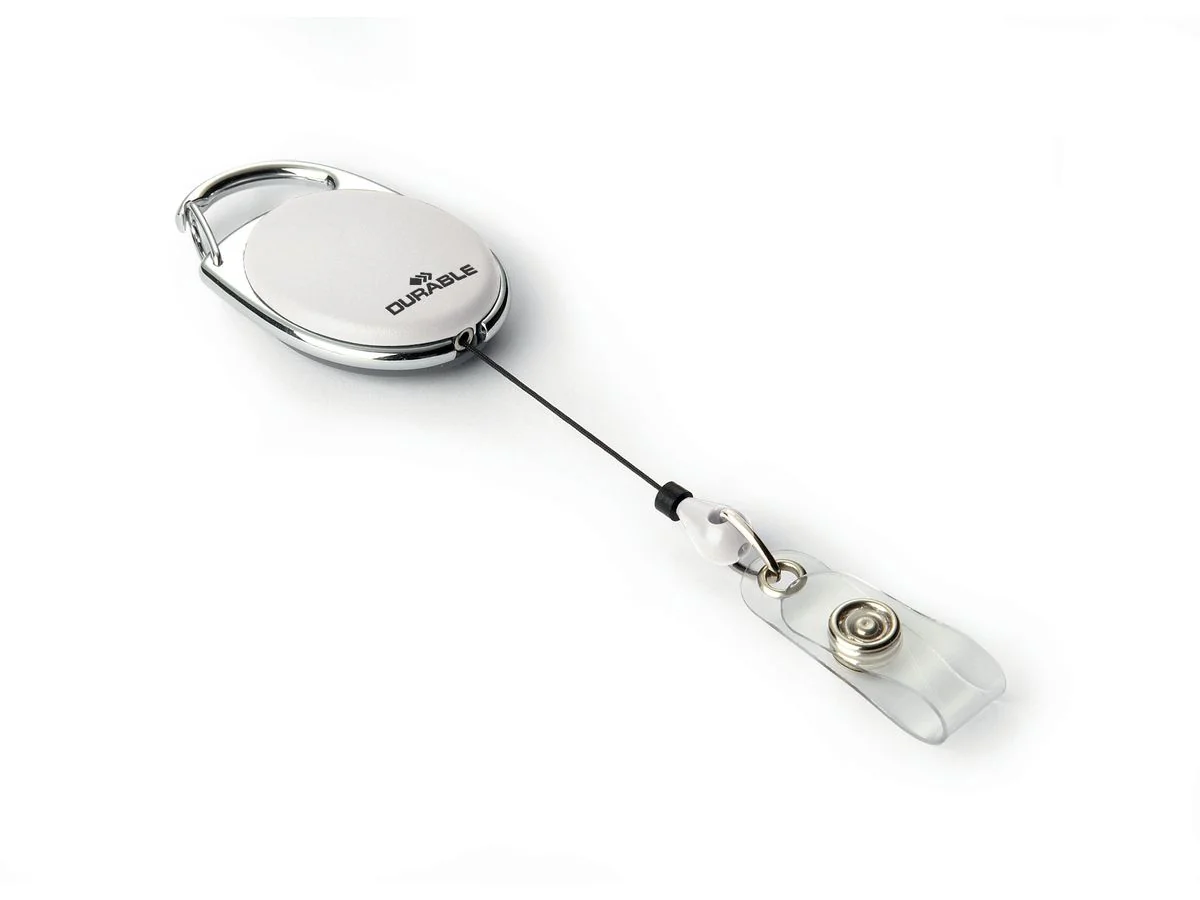 DURABLE Ausweishalter mit Jojo "STYLE", oval, weiß (EAN: 4005546984575)