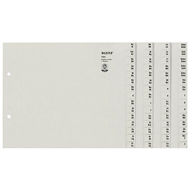 LEITZ Tauenpapier-Register, A-Z, für 4 Ordner, grau (EAN: 4002432328482)