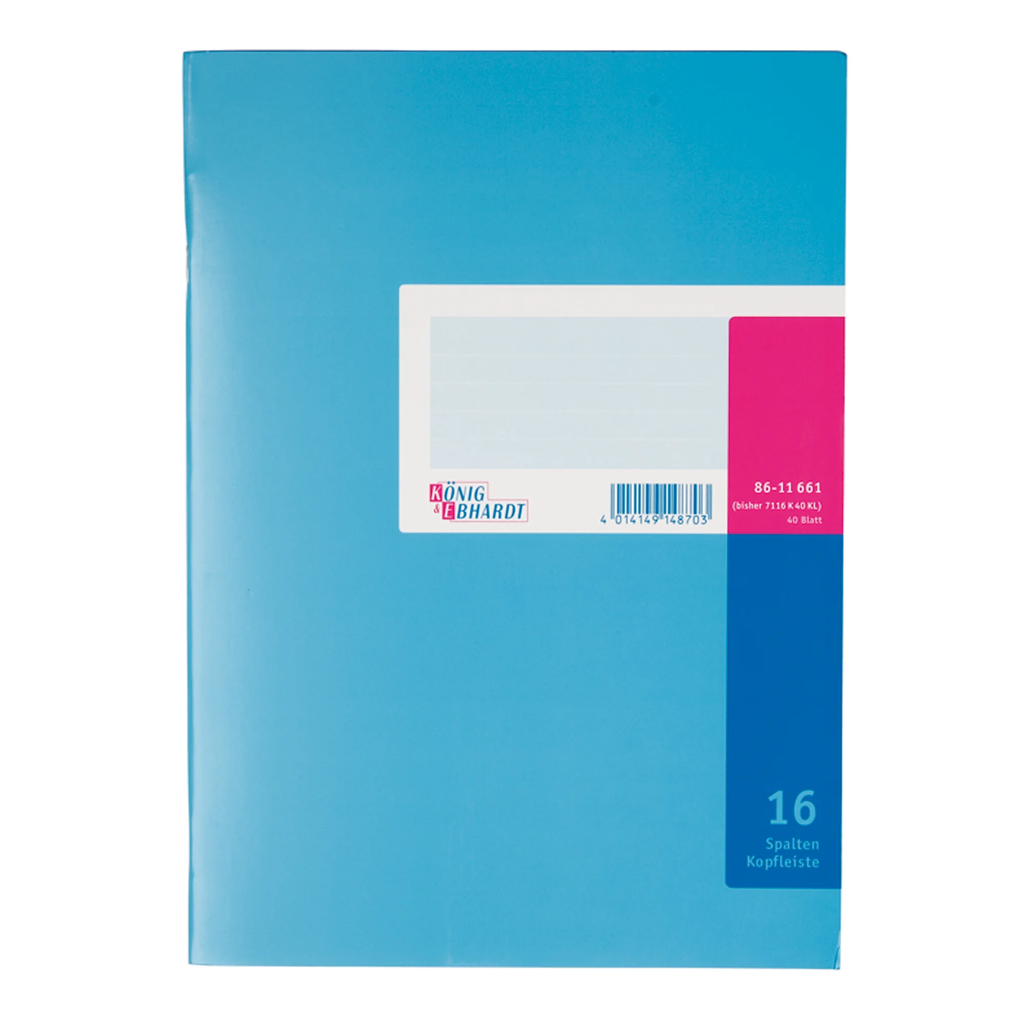 KÖNIG & EBHARDT Spaltenbuch DIN A4, 16 Spalten, 40 Blatt (EAN: 4014149148703)