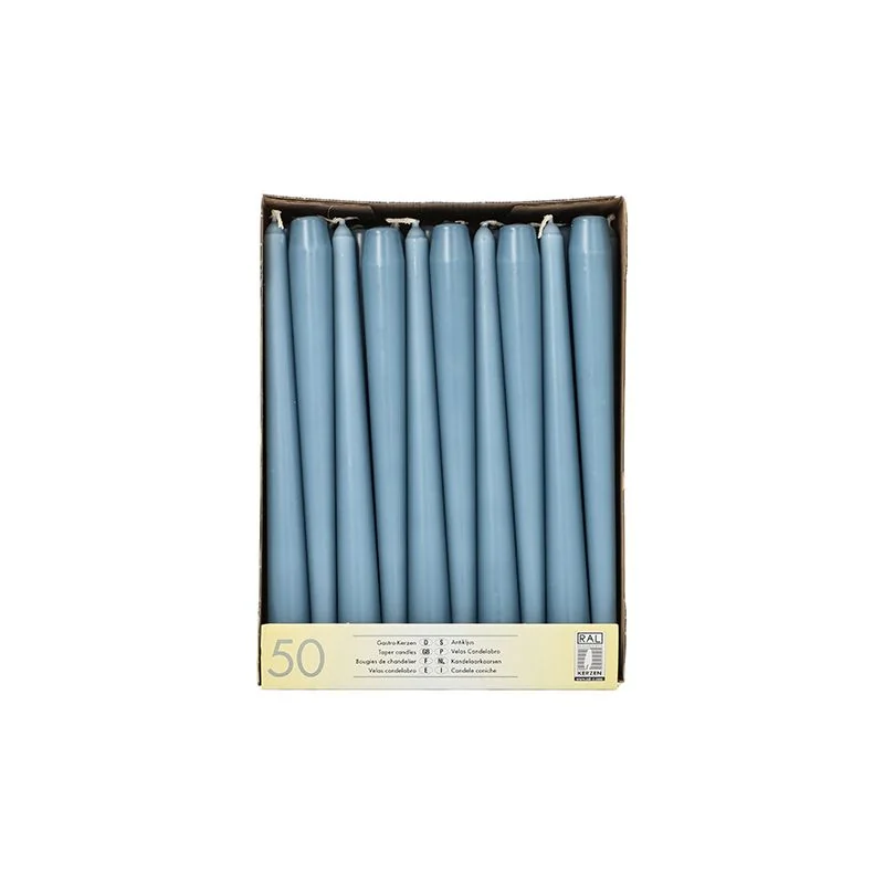 STARPAK Leuchterkerzen, 22 mm, arktikblau, 50er Pack (EAN: 4002911589359)