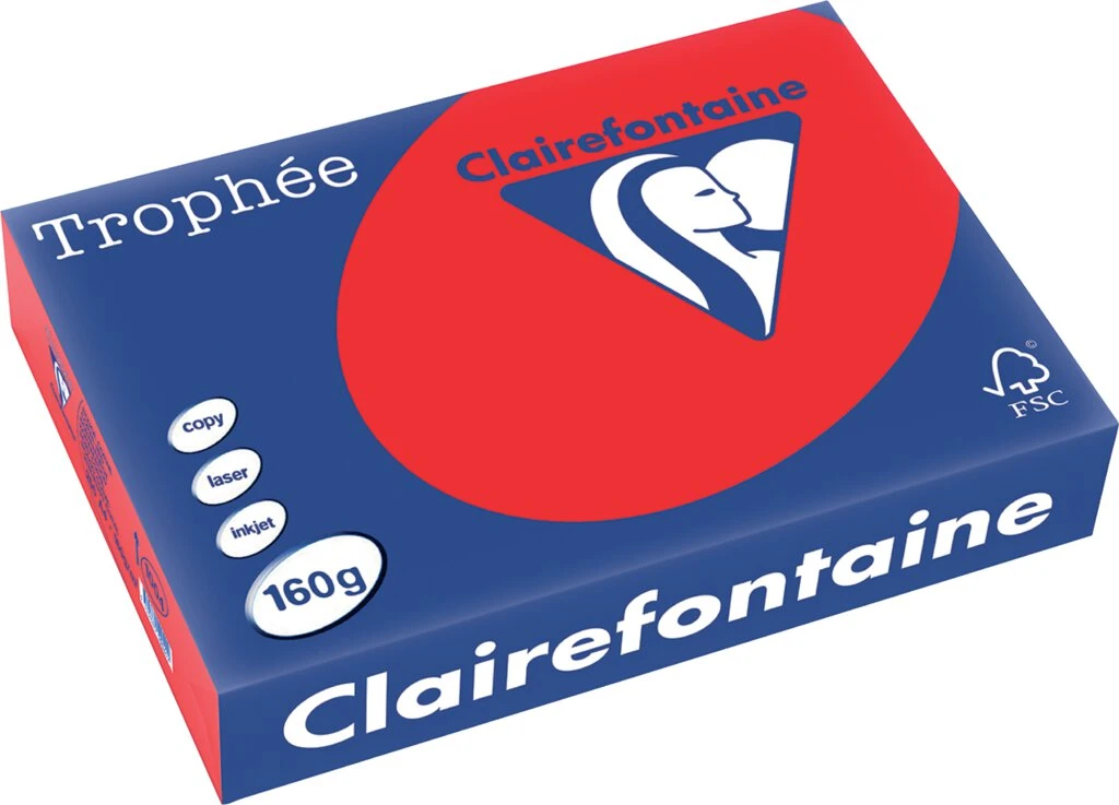 Clairefontaine Multifunktionspapier Trophée, A4, korallenrot (EAN: 3329680100402)