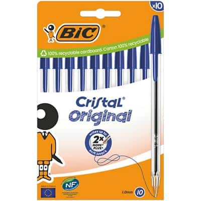 BIC Kugelschreiber Cristal Original, blau, 10er Kartonbox (EAN: 3086123734746)