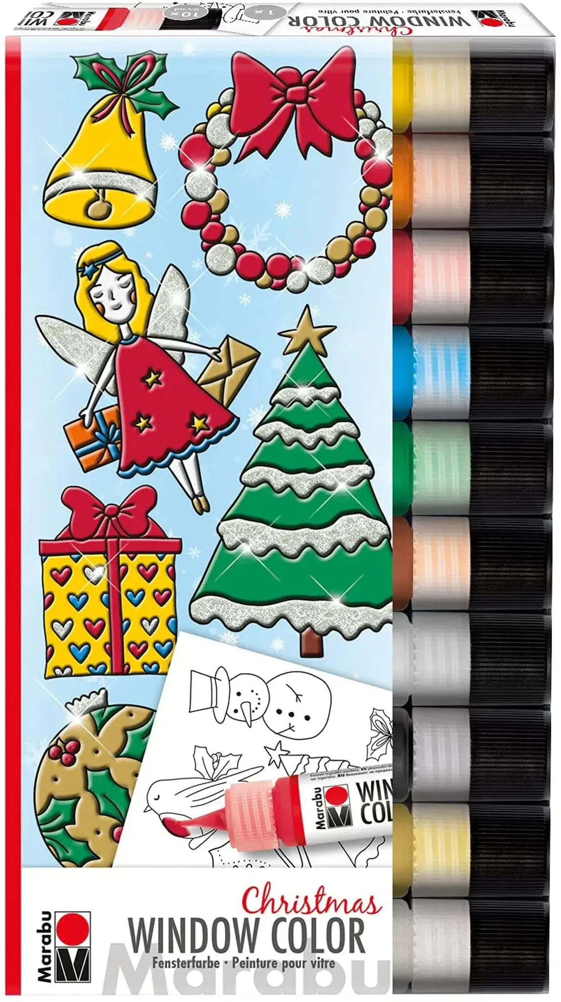 Marabu Window Color-Set "Christmas", 10 x 25 ml (EAN: 4007751867933)