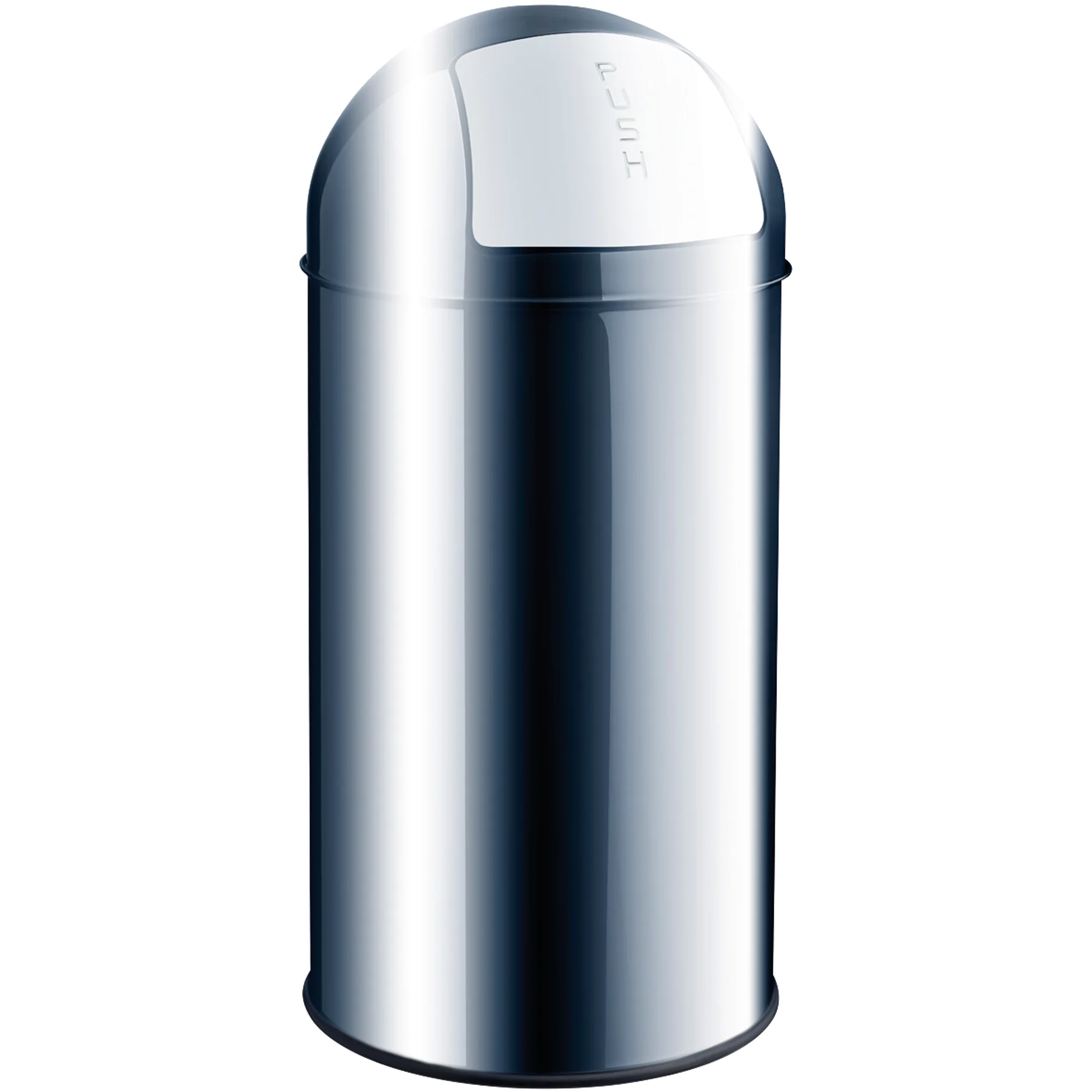 helit Edelstahl-Abfalleimer "the dome", 50 Liter, silber (EAN: 4012086061345)