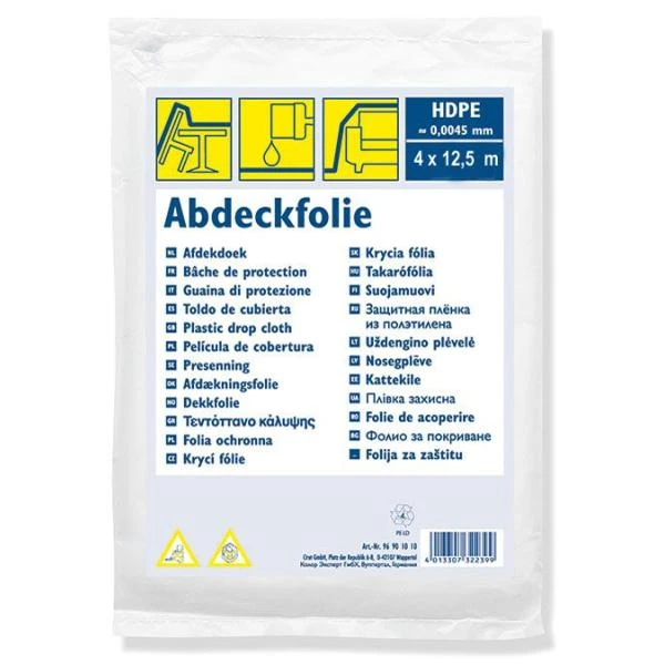 WESTEX Abdeckfolie Standard, HDPE, transparent, 4 x 12,5 m (EAN: 4013307318279)