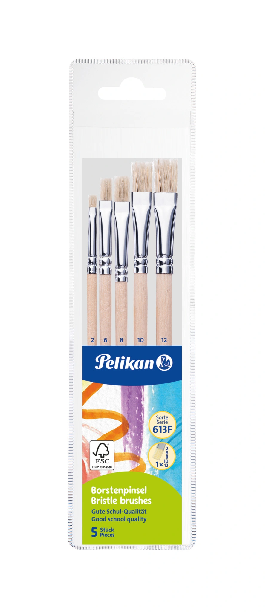 Pelikan Pinsel Starter-Set Borstenpinsel, 5-teilig (EAN: 4012700701534)