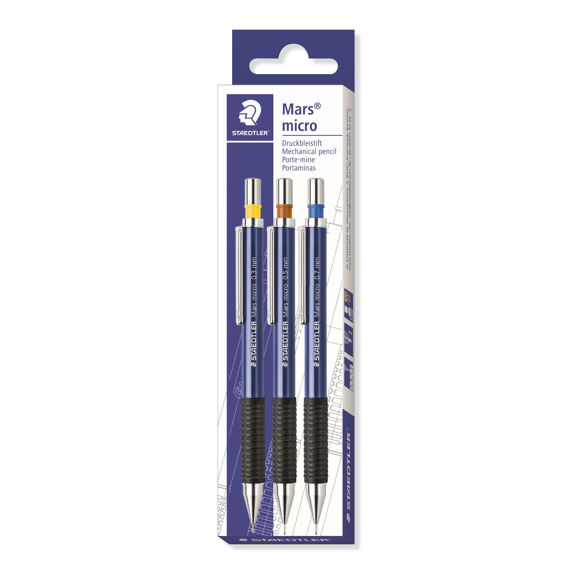 STAEDTLER Druckbleistift Mars micro, 3er Etui (EAN: 4007817711521)