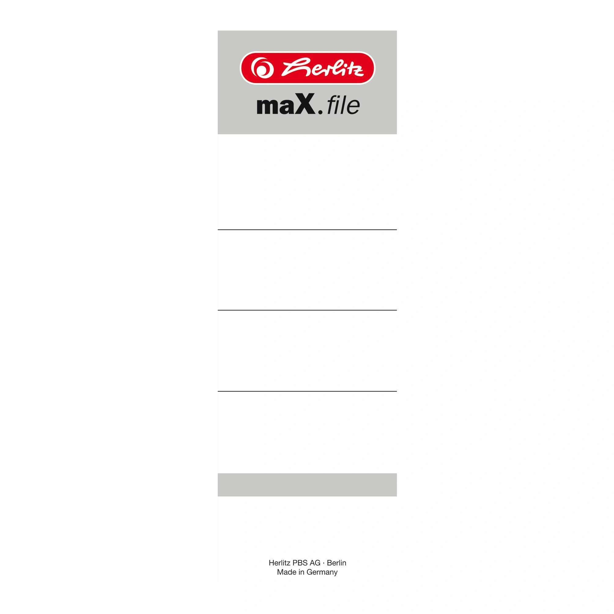 herlitz Ordnerrücken-Etikett maX.file, 60 x 190 mm, weiß (EAN: 4008115966101)