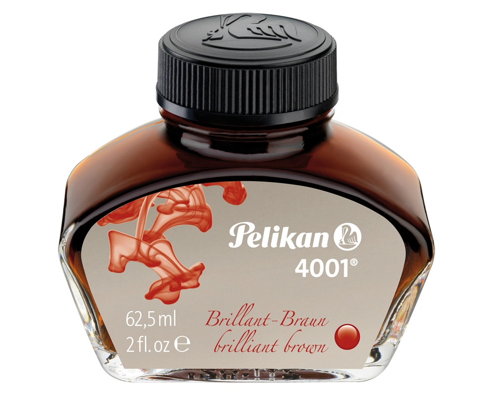 Pelikan Tinte 4001 im Glas, braun, Inhalt: 62,5 ml (EAN: 4012700329189)