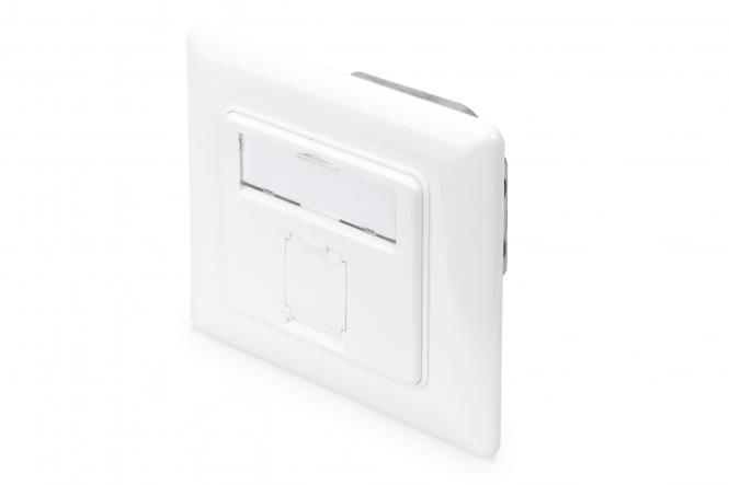 DIGITUS Unterputzdose Kat. 6A, Klasse EA, 1x RJ45, reinweiß (EAN: 4016032485728)