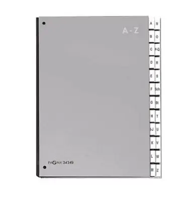 PAGNA Pultordner Color, DIN A4, A - Z, 24 Fächer, silber (EAN: 4013951011328)