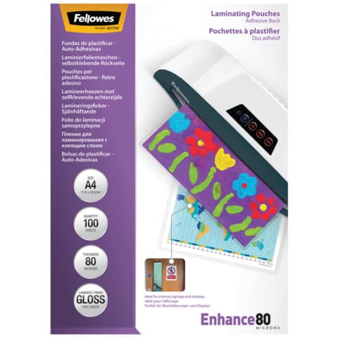 Fellowes Laminierfolientasche Peel & Stick, DIN A4, 160 mic (EAN: 0077511530227)