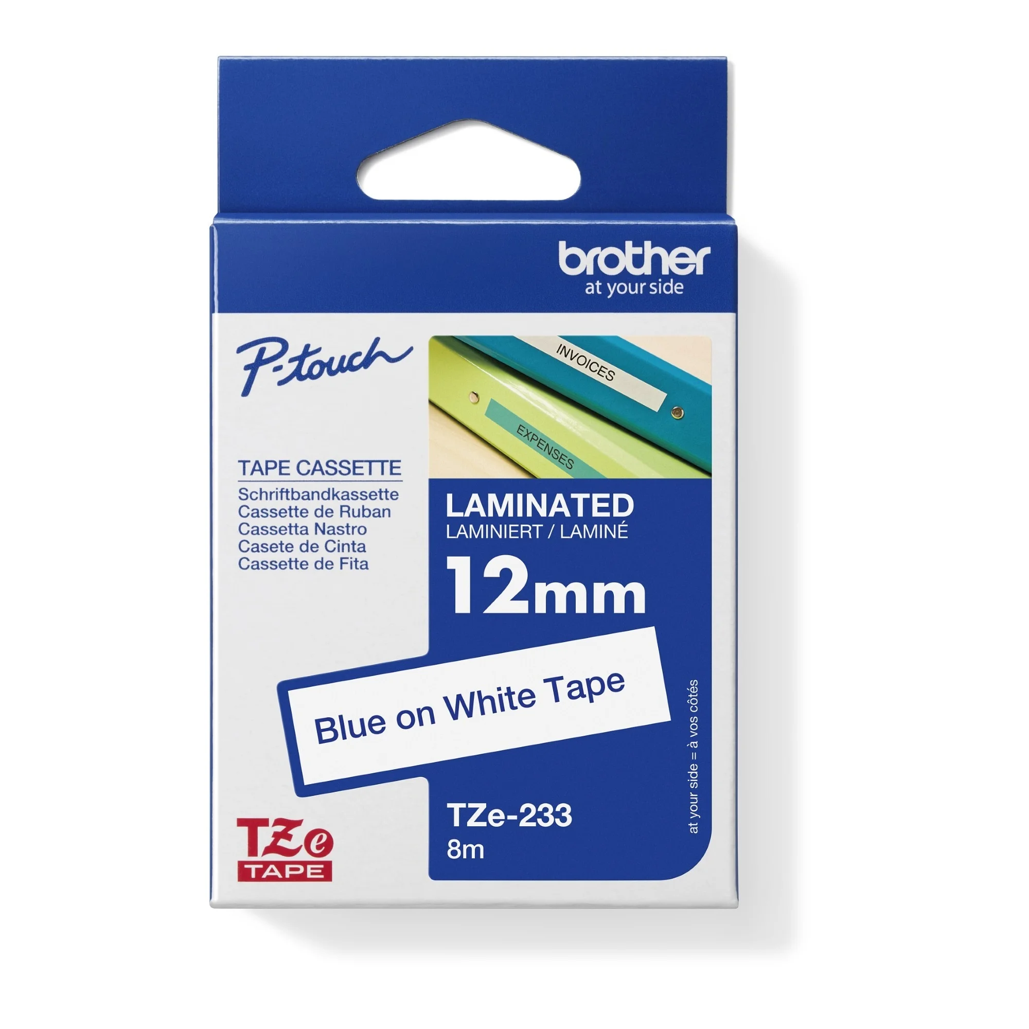 brother TZe-Tape TZe-233 Schriftbandkassette,Bandbreite:12mm (EAN: 4977766685276)