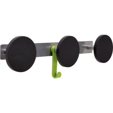 ALBA Wandgarderobe "S3", 3 Haken, grau/schwarz (EAN: 3129710011957)