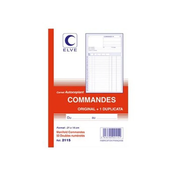 ELVE Manifold "Commandes", 210 x 140 mm, A5, dupli (EAN: 3416790021151)