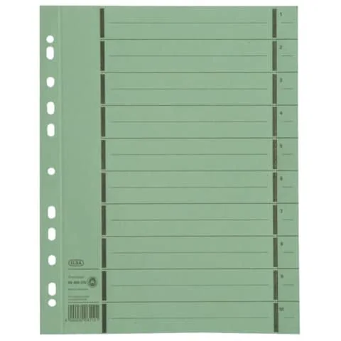 Oxford Trennblätter mit Perforation, DIN A4 Überbreite, grün (EAN: 4002030013438)