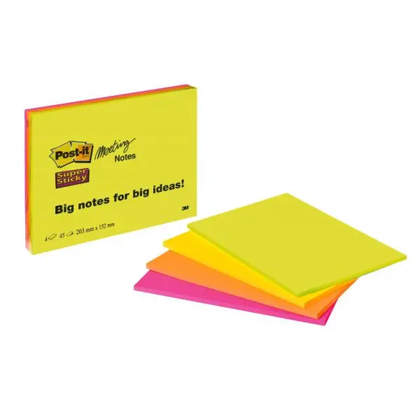 Post-it Haftnotizen super sticky Meeting Notes, 152 x 101 mm (EAN: 0051131849686)