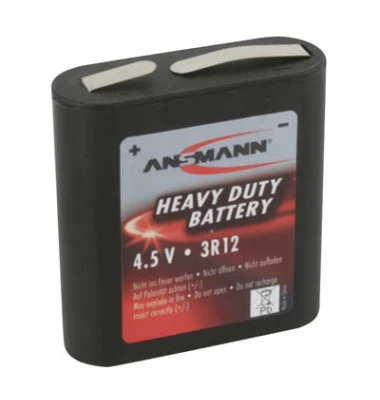ANSMANN Zink-Kohle Flach-Batterie, 3R12, 4.5 Volt (EAN: 4013674013098)
