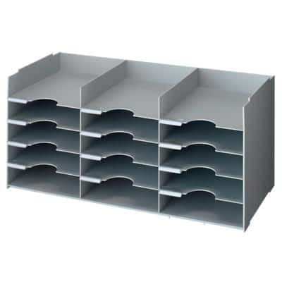 PAPERFLOW Sortierstation Formularbox, 15 Fächer, grau (EAN: 3660141030013)