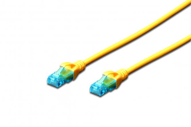 DIGITUS Patchkabel, Kat. 5e, U/UTP, 2,0 m, gelb (EAN: 4016032199021)