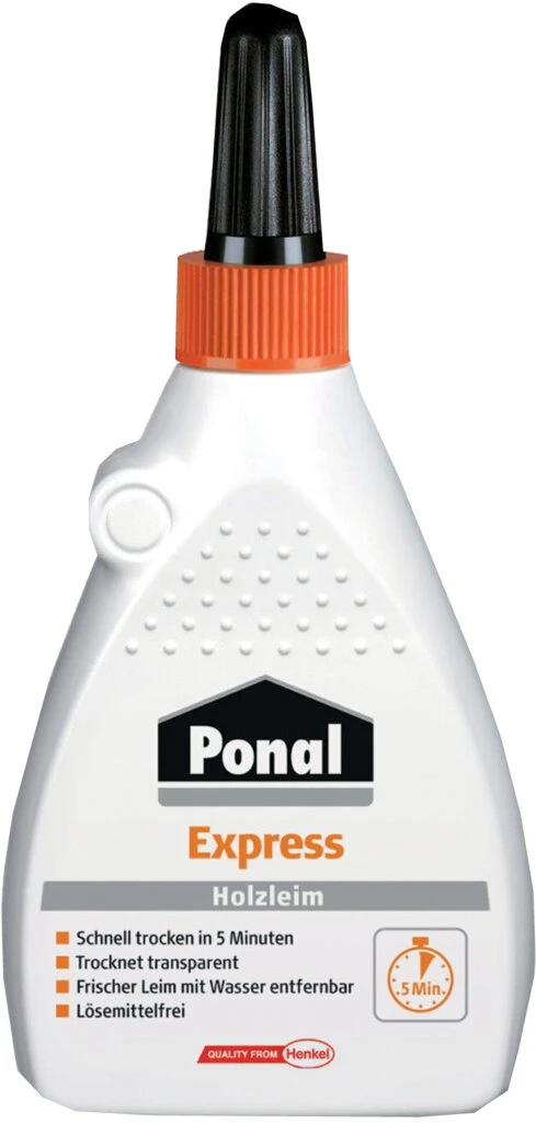 Ponal Express Holzleim, lösemittelfrei, 120 g Flasche (EAN: 4015000088749)