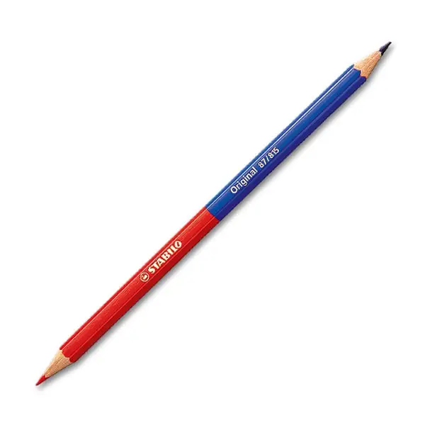 STABILO Silbentrennstift Original, sechseckig, rot/blau (EAN: 4006381117838)