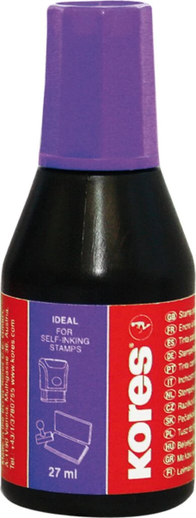 Kores Stempelfarbe, Inhalt: 28 ml, violett (EAN: 9023800713483)