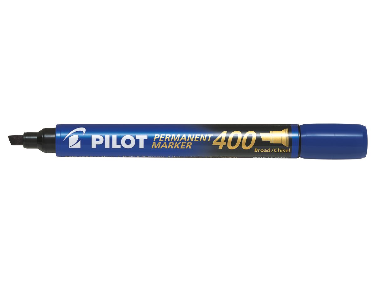 PILOT Permanent-Marker 400, Keilspitze, blau (EAN: 4902505511196)